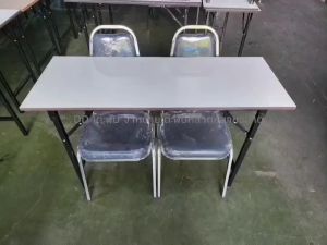 โต๊ะพับ หน้าเมลามีนขาว 45x120x75 กำลังได้ 45x120x75 ซม. โต๊ะพับหน้า 45x120x75 กำลังได้ ต้องทนร้อน การปิดหน้าโต๊ะด้วยเมลามีน โต๊ะพับกำลังได้ 45x120x75 ซม