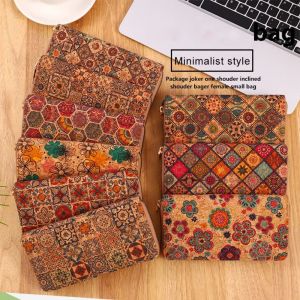 GOODOO แบบพกพาได้ กระเป๋าใส่เหรียญ ลายไม้เม็ด จุได้มาก กระเป๋าสตางค์ของผู้หญิง ช่องเสียบการ์ดหลายช่อง กระเป๋าเงินสำหรับใส่เงิน สาวๆ