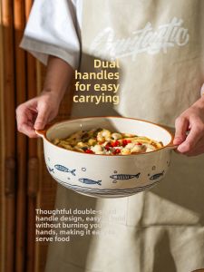 SHELI | Large Capacity Ceramic Soup Bowl for Hot Pots