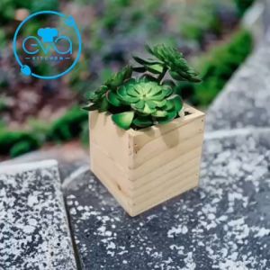 Chậu gỗ Vuông Trồng Cây  Chậu Gỗ Trụ Vuông Để Bàn  Hộp Gỗ Vuông Đựng Quà Trang Trí Decor Vuông 8 x 8 cm