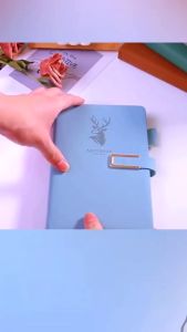 Onhand 416 Pages paper A5 Faux Leather Thick Business Notebook Magnetic Snap Side with Pen