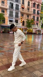 Set Bộ Nỉ Xốp Dài Tay Co Giãn Nam Nữ Thu Đông Thể Thao Own Ways Chất Nỉ Xôp Cao Cấp Mềm Dày Dặn Không Xù Lông