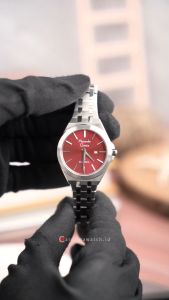 Jam Tangan Wanita Alexandre Christie Classic AC 8700 LDBSSRE Red Dial Silver Stainless Steel Strap