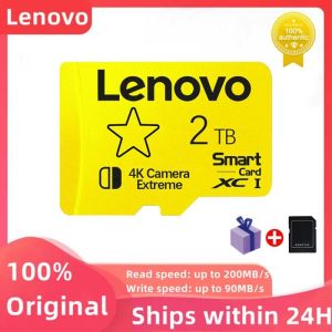 ♥100% sản phẩm gốc + Bộ chuyển đổi gửi miễn phí + Đầu đọc thẻ♥Lenovo 2TB thẻ nhớ SD 1TB 512GB 256GB A2 U3 thẻ TF SD Micro 128GB tốc độ cao TF thẻ flash cho