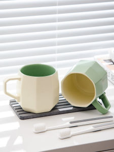 Ceramic Toothbrush Cups Creative Couple Style Bathroom Set Home Use Student Dental Cups And Toothpaste Holder Dual Pack