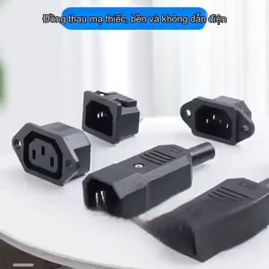(❤️)1Pc 16A 250V Straight Cable Plug Connector C13 C14 Female Male Plug Rewirable Power Connector 3Pin AC Industrial Socket