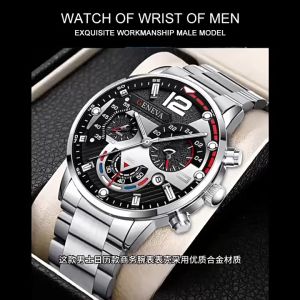 Original Men Luxury Watch Stainless Steel Strap Waterproof Quartz Watch Men  Business Wrist Watch Jam Tangan Lelaki