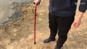 Foldable Telescopic Trekking Poles Lightweight Anti‑Shock Anti‑Slip Walking Cane for Hiking Mountaineering Elderly