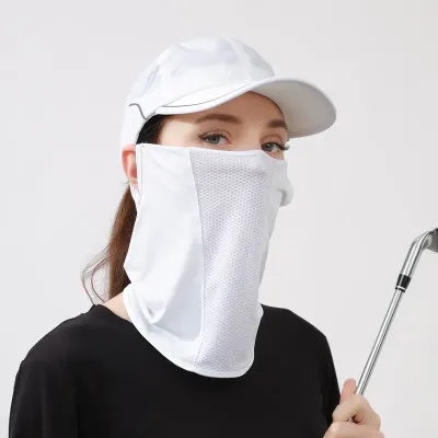 Ice Silk UV Face Scarf for Women Men Sun Protection Neck Cover Breathable Sports Mask for Golf Cycling Outdoor sun screen