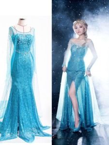 Halloween Elsa Princess Costume Skirt Adult Size  Frozen Queen Elsa Cosplay Clothing Princess Dress for Women over 14