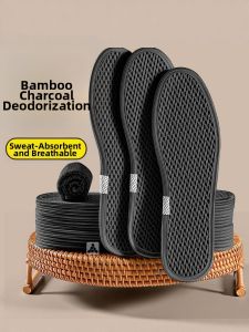 LINGMIAO | Bamboo Charcoal Sweat & Odor Control Insoles Mens Shoe Pads For Sweat-Prone Feet