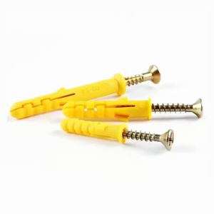 Golden  ชุดพุกพลาสติก พุกพลาสติกสีเหลืองพร้อมสกรู  M6 M8  พุก Plastic expansion bolt