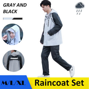 M/L/XL Raincoat Set: Fashion Outdoor Riding Rainsuit for Men & Women