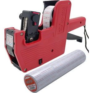 Mx5500 Price Tagger Gun Set With Label Paper & Inker Rollers 8 Digits Retail Prices Tag Gun