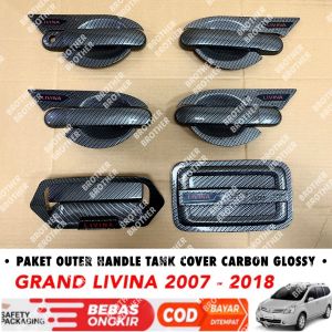 Paket Outer Handle Tank Cover Grand Livina Lama Old 2008 2014 2018 Carbon