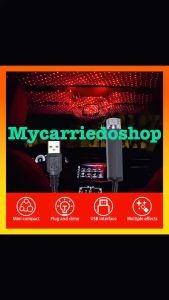 Universal red mini LED car roof star night light car interior atmosphere USB car interior light star decorative light