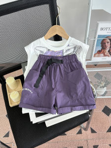 เด็กชาย ฤดูร้อน Thin Pure ผ้าฝ้าย ชุดทํางานหลายกระเป๋า ลำลอง Mid- กางเกง Children หลวม สั้นห้าส่วน กางเกง เด็กทารก แบบสั้น