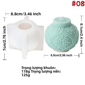Khuôn Nến Silicon 3D Hình Quả Cầu Giáng Sinh Đèn Lồng Nổi Làm Nến Thơm Tự Làm Mô Hình Tuần Lộc Bằng Bê Tông Thạch Cao