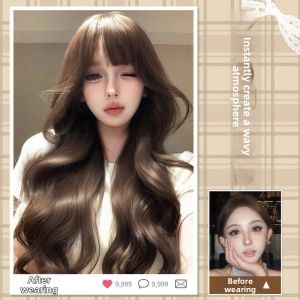 Realistic Fluffy Volume Long Wavy Full Wig