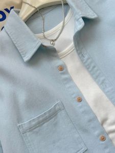 Soft College Style Womens Long Sleeve Fleece Shirt Casual Loose Outerwear Autumn Winter Layering Simple Top Button Placket Pocket Detail