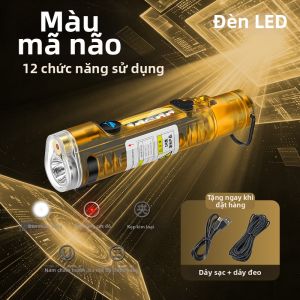 SMILING SHARK | Chìa Khóa Đa Năng Di Động Có Đèn Pin và Laser
