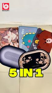 (Becklers) PROMO PAKET 5PCS Keset Diatomite Bundar Nyerap Air 40x60CM Bunda & Persegi Anti Slip