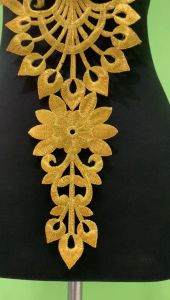 Renda Bordir Hiasan Dada Coker Bunga Aster