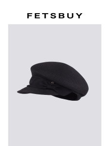 Bow Knitted Breathable Small-Face Accentuation Cap