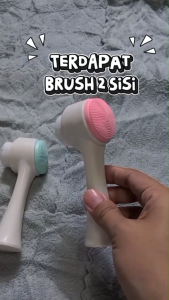 BISA - Pembersih Wajah Silikon 3D Cuci Muka Gagang Silicone Facial Face Brush 2 Sisi