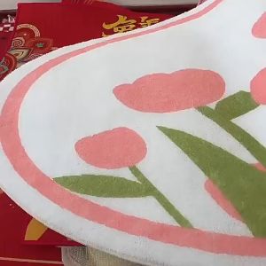 HongKong60พรมทรงกลม สกรีนลาย ลาย แผ่นเสียง/Smiley ขนาด 60x60 cm/ 80x80 cm