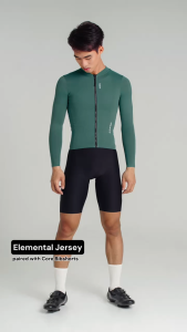 Bizkut Elemental Long Sleeve Cycling Jersey Men Women Soft Cooling Fabric Comfortable Fit L2