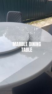 [FREE INSTALLATION] SMASIS EVY 1+6 Round Marble Dining Table / Dining Table/ Meja Makan Bulat