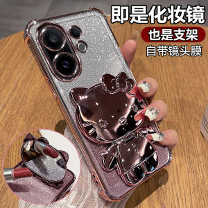 Vivo S30Promini Mini Silicone Phone Case with Lens Film Full Cover Anti-Fall Transparent Soft Female Version Cute Mirror Design