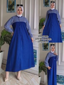 MIDI DRESS POLOLINEN BRUKAT / MIDI DRESS BAHAN POLOLINEN / BIG SALE MIDI DRESS / MODEL TERBARU 2025 / MODEL TERBARU BRUKAT / GAMIS MUSLIMAH