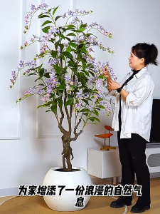 【Send flower pot】90/120/160cm Artificial Plants Big Size Artificial Jasmine flower Indoor Home Office Decoration Flower pots Plant Indoor House Home Wedding Office Decoration
