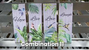 4pcs combination (Boho Style) Stay Positive Word Hard Make it Happen wooden wall hanging decor