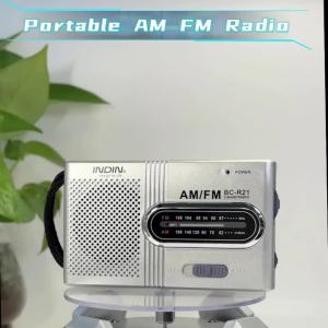 BC-R21 Portable Radio AM FM Battery Powered Longest Lasting Best Reception with Headphone Jack for Running Walking Emergency Use