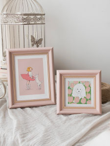 Photo Frame American Retro 6-Inch 7-Inch 8-Inch Wall Hanging Picture Frame Crayon Frame Photo Printing plus Custom Frame