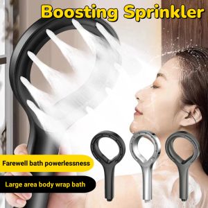 Shower Head High Pressure Booster Handheld Sprinkler Pressurize Circular Pressurized Massage Shower