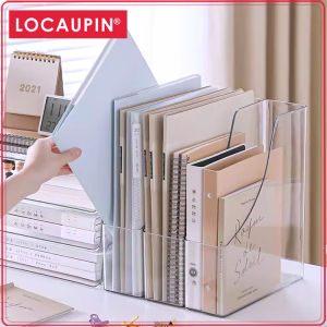 Locaupin Plastic Vertical File Folder Storage Organizer BinHold Notebooks Binders Envelopes Magazines for Home Office