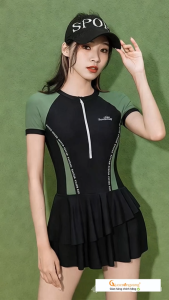 Đồ đi biển một mảnh thun lycra đồ bơi nữ liền thân co giãn 4 chiều GLSWIM108