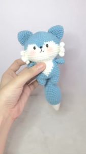 Móc khóa bé cáo cam xinh xắn - Móc khóa len - handmade