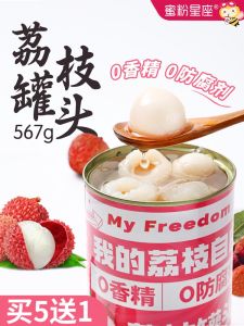  Fruit Pulp Lychee Can Head Household Commercial Ready to Eat 567g Sugar Water Based Canned Fruit from Guangxi China