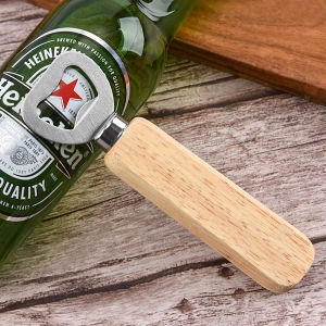 Talao Wooden Bottle Opener Stainless Steel Can Opener Household Kitchen Bar Tools for Wedding Party Home Restaurant