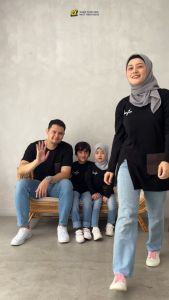 𝐇𝐎𝐎𝐅𝐋𝐀 𝐊𝐈𝐃𝐒 - Kaos Couple Family Lukita Sarimbit Series Hitam