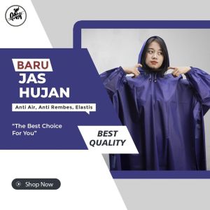 JAS HUJAN  RAINCOAT Terbaik Ponco Lengan Pria Wanita By QNA Mantel