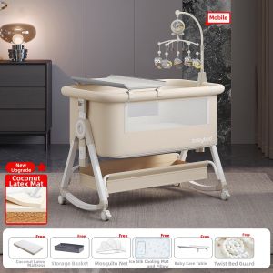 MLZH | Adjustable Folding Baby Crib