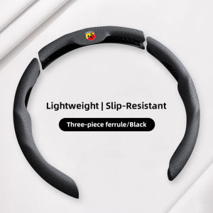 Fiat | 3pcs FIAT Steering Wheel Cover Breathable Anti Slip Grip For FIAT Abarth 500 Ducato Panda Grande Punto Tipo Pulse Strada 600 500