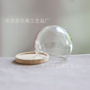 Large Opening Glass Craft Cover Miniature Scene Accessories Food Toy Model Crystal Ball Compact Size DIY Jewelry Display Piece
