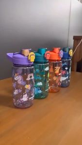 600ml Tumbler With Straw For Kids Cartoon Childrens Duckbill Cup Portable Tumbler Water Bottle With Handle Tumbler Tumbler For Kids Boys Girls BPA Free